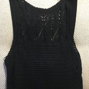 NWT Free People Beach Women's Black Crochet-Knit Dress SZ S